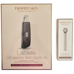 Lot 2 Trophy Skin 4-in-1 LED Light Therapy +Ultrasonic Skin Spatula